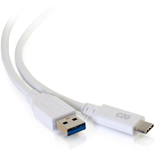 C2G CG28835 USB-C to USB-A SuperSpeed USB 5Gbps Cable M/M, 3' (0.9m), White