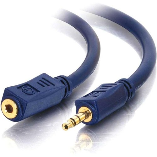 C2G CG40609 Velocity 3.5mm M/F Stereo Audio Extension Cable, 12' (3.7m)