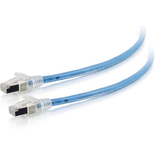C2G CG43175 HDBaseT Certified CAT6A Cable with Discontinuous Shielding, Plenum CMP-Rated, Blue, 150' (45.7m), Blue
