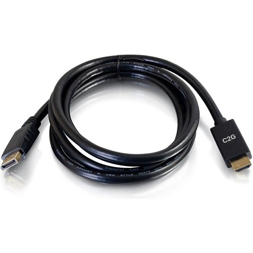 C2G CG54432 DisplayPort Male to HDMI Male Passive Adapter Cable, 4K 30Hz, 3' (0.9m)