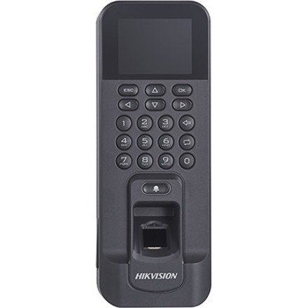 Hikvision DS-K1T804BMF(O-STD) Value Series Fingerprint Access Control Terminal, M1 Card, LCD Display, Black