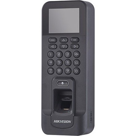 Hikvision DS-K1T804BMF(O-STD) Value Series Fingerprint Access Control Terminal, M1 Card, LCD Display, Black