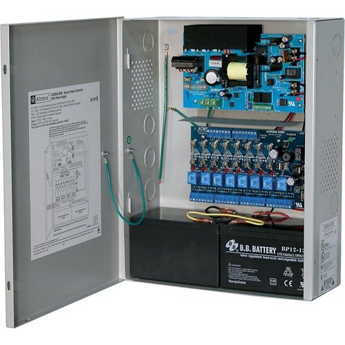 Altronix AL600ULACM Access Power Controller with Power Supply Charger, Eight Fused Relay Outputs, 12/24VDC at 6A, BC400 Enclosure