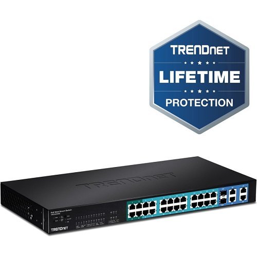 TRENDnet TPE-224WS 28-Port 10/100 Mbps Web Smart PoE+ Switch, 12.8Gbps