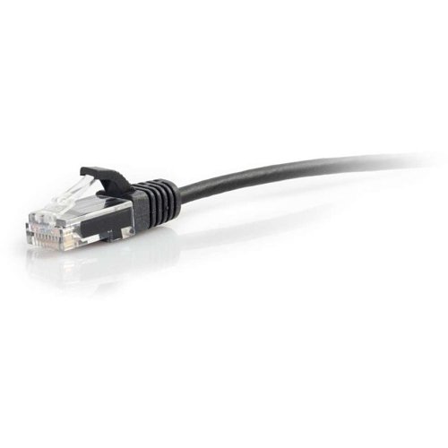 C2G CG01098 CAT5e Snagless Unshielded (UTP) Slim Ethernet Network Patch Cable, 1' (0.3m), Black