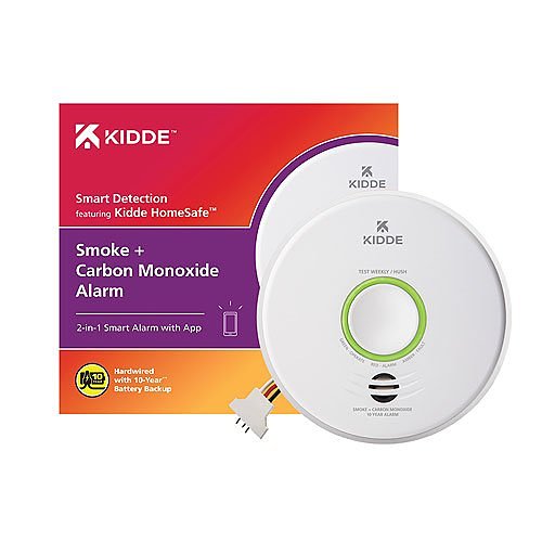 Kidde P4010ACSCO-WF Smart Smoke and Carbon Monoxide Detector, 2-in-1 Wi-Fi Alarm with App Hardwired, 10-Year Lithium Backup Battery