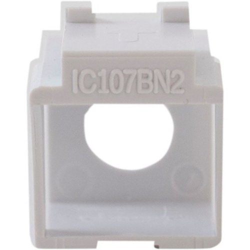 ICC IC107BN2WH Blank Cable Feed-through Insert in White for HD Style, 10-Pack, White