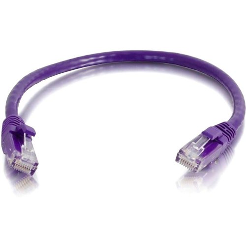 Quiktron 576-A45-001 Q-Series CAT6A Snagless Ethernet Network Patch Cable, Unshielded, CM Rated, 1' (0.3m), Purple