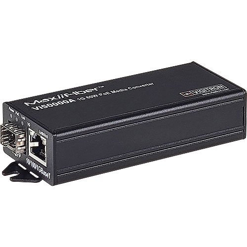Vigitron VI50000A MaxiiFiber 1-Port 60W PoE 1G Ethernet Fiber Media Converter