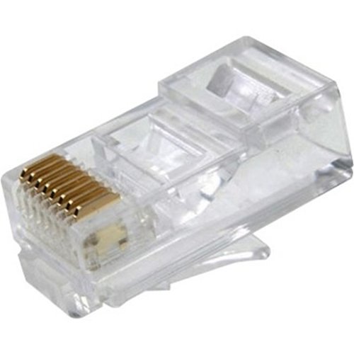 Weltron RJ-45, 8P8C Modular Plug for CAT5E Rated Round Cable
