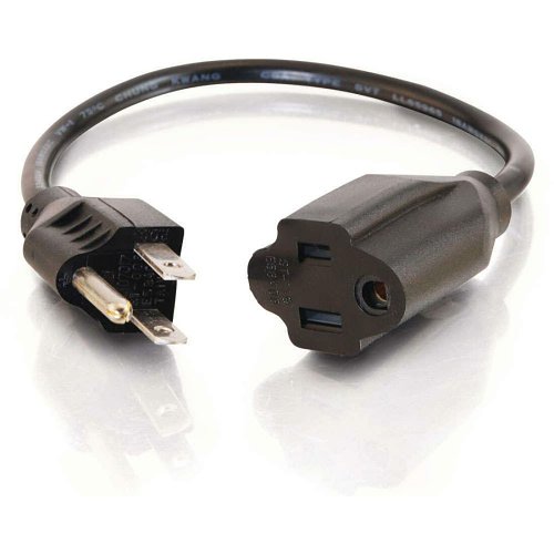 C2G CG29930 16 AWG Outlet Saver Power Extension Cord, NEMA 5-15P to NEMA 5-15R, TAA Compliant