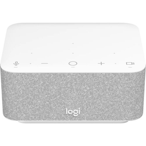 Logitech 986-000031 Logi Dock All-In-One Docking Station with Meeting Controls and Speakerphone, UC, Off-White