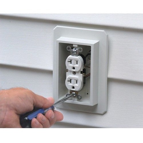 Arlington FS8091F Weatherproof FS Outlet Box, 1-Gang, White, 10-pack