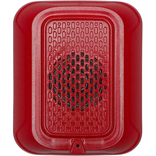 System Sensor HRL-LF L-Series Indoor Selectable Output Low Frequency Sounder, 2-Wire, Wall Mount, no Marking, Red