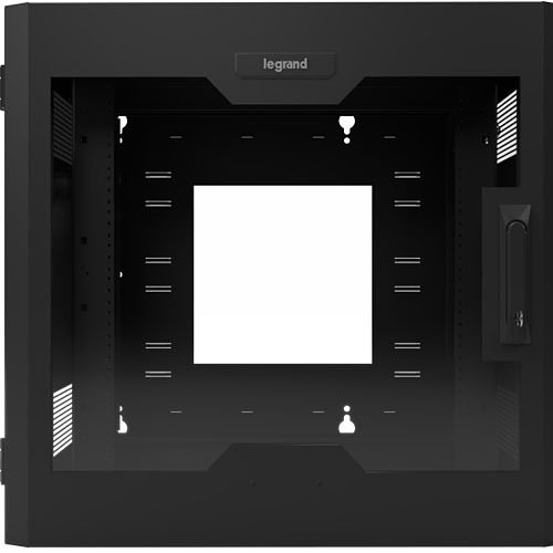 Ortronics SWM12RUPL-26-26 Swing Out Wall Mount Cabinet, 12RU X 26d, Plexiglass Door