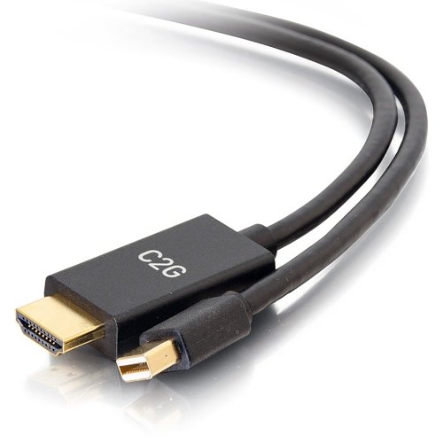 C2G CG54435 Mini DisplayPort Male to HDMI Male Passive Adapter Cable, 4K 30Hz, 3' (0.9m)