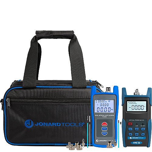 Jonard Tools FPL-5555 Fiber Power Meter with Data Storage & SM/MM Optical Light Source Kit