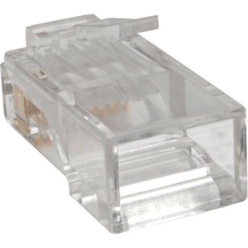 Tripp Lite N230-100-STR CAT6 Rj45 Modular Plug for Round Stranded UTP Conductor 4-Pair, 100-Pack