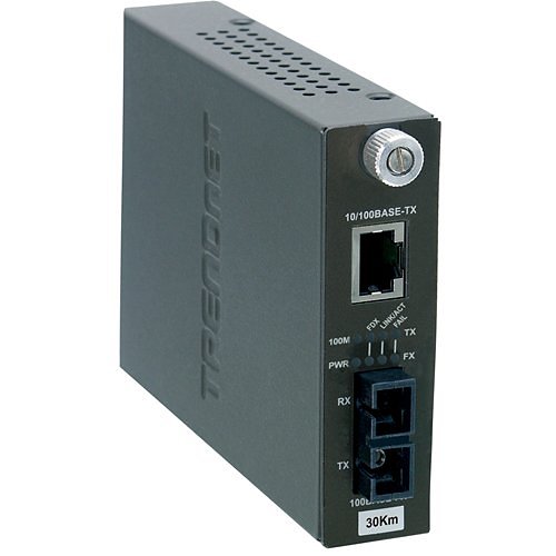 TRENDnet TFC-110S30i Intelligent 10/100Base-TX to 100Base-FX Single Mode SC Fiber Converter