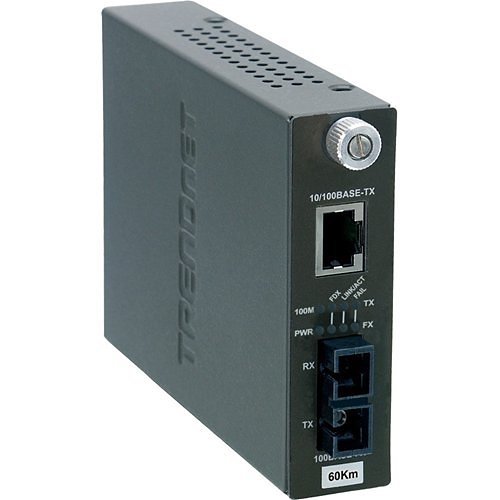 TRENDnet Intelligent TFC-110S60i 10/100Base-TX to 100Base-FX Single Mode SC Fiber Converter