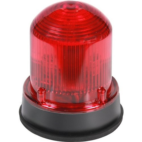 Edwards Signaling 125XBRMR24D 125 Class XBR XTRA-BRITE LED Beacon,  Steady-On / 65 fpm Flashing, Gray Base, Red, 24V DC, 0.215A