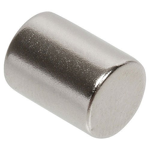 Nascom MN3750 NdFeB Grade N35 Nickel Plated Magnet, D3/8" x L1/2", Silver