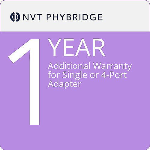 NVT Phybridge NV-SNGL-MTNC-1 One-Year Extended Warranty for Single or 4-Port Adapters