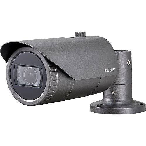 Hanwha QNO-6082R1 2MP IP IR Bullet Camera, 120dB WDR, IP66, IK10, 3.2-10.0mm Lens, Dark Grey