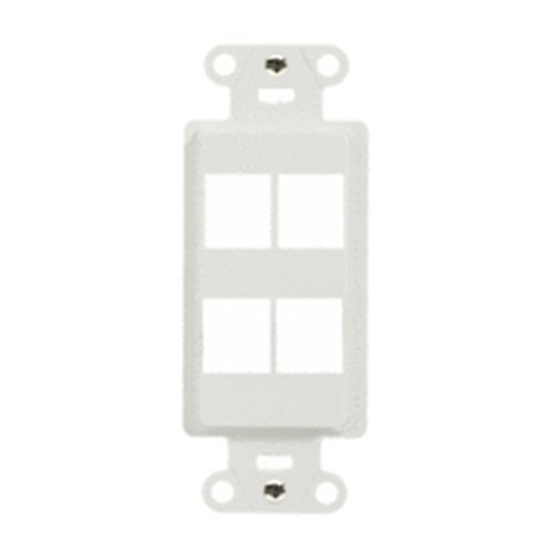 Legrand-On-Q 4-Port Decorator Outlet Strap, White