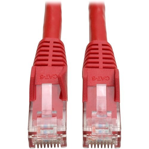Tripp Lite 1ft CAT6 Gigabit Snagless Molded Patch Cable Rj45 M/M Red 1'