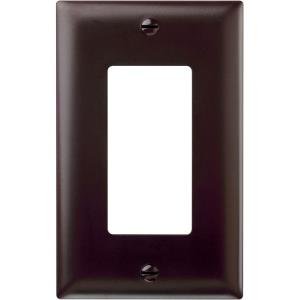 Pass & Seymour TP26 Trademaster Thermoplastic 1-Gang Decorator Wall Plate, Brown (M20)