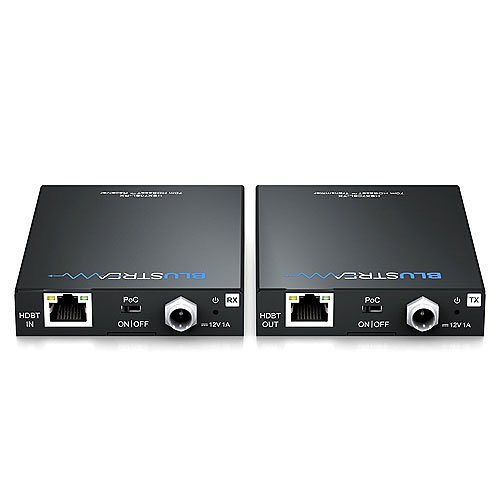 Blustream HEX70SL-KIT Slimline HDBaseT Extender Set, Bi-directional IR and Bi-directional PoC, includes (1) HEX70SL-TX Transmitter, (1) HEX70SL-RX Receiver