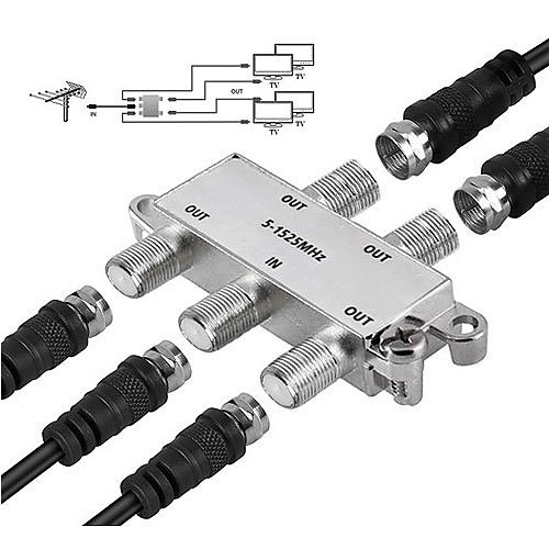 W Box 0E-COAXSP4 4-Way Digital Coax Splitter