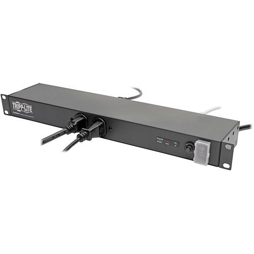 Tripp Lite IBAR12 2 Outlet Network Server Isobar Surge Suppressor, 15' Cord, 3840 Joules, Diagnostic LEDs, 1U Rackmount, 5-20P, Metal Enclosure