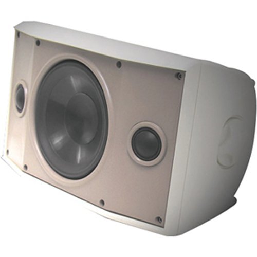 PROFICIENT AW500TTWHT Indoor/Outdoor Single-Point Stereo Speaker with 5-1/4" Woofer and Two 1" Tweeters, White