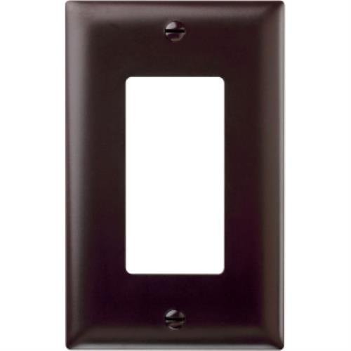 Pass & Seymour TP26 Trademaster Thermoplastic 1-Gang Decorator Wall Plate, Brown (M20)