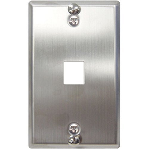 ICC 1-Port Stainless Steel Flush Telephone Wall Plate