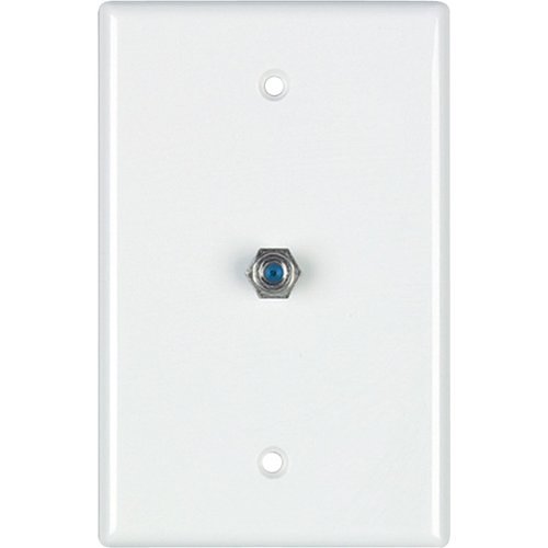 DataComm 2.4 GHZ Coax Wall Plate, White, UL