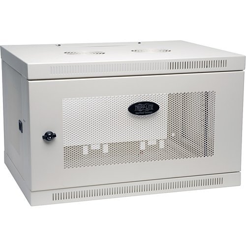 Tripp Lite 6U Wall Mount Rack Enclosure Server Cabinet Wallmount Doors Sides White