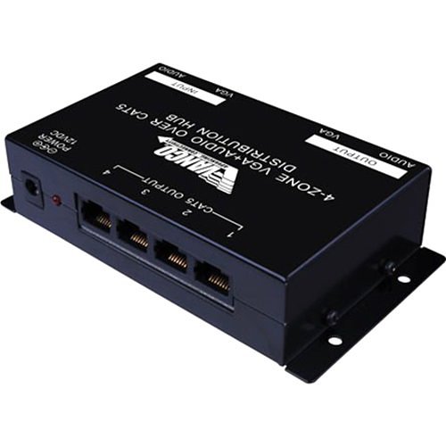 Vanco 280547 4-Zone VGA+ Audio Over CAT5e/CAT6 Distribution System