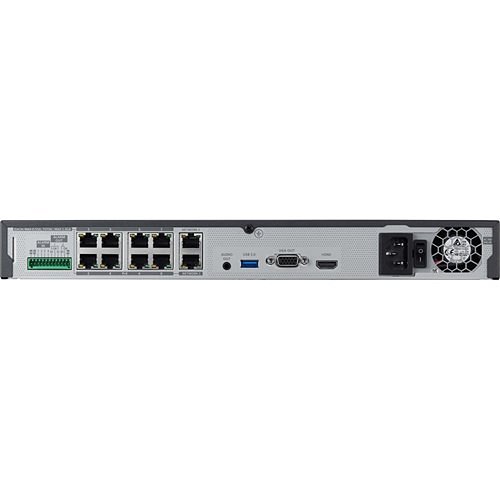 Hanwha WRN-810S-8TB Wisenet WAVE 8-Channel PoE+ NVR, 80Mbps, 8TB HDD