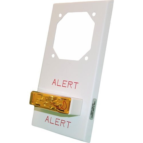 Eaton Wheelock RSSPA-24MCW-ALW StrobePlate, Amber, Wall, 24VDC, 15/30/75/110CD, ALERT, White