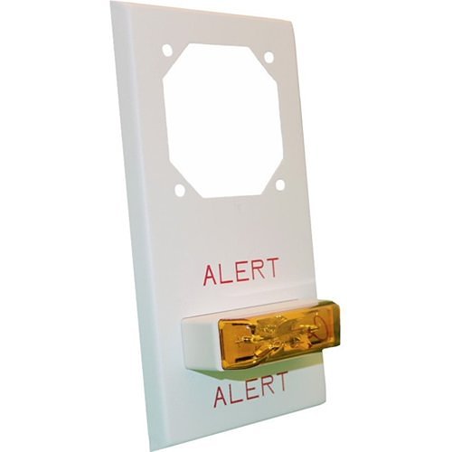 Eaton Wheelock RSSPA-24MCW-ALW StrobePlate, Amber, Wall, 24VDC, 15/30/75/110CD, ALERT, White