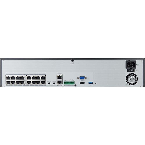 Hanwha XRN-1620SB1-4TB Wisenet X-Series 4K 16-Channel NVR with PoE Switch and AI Search, 140Mbps, 12TB, HDD