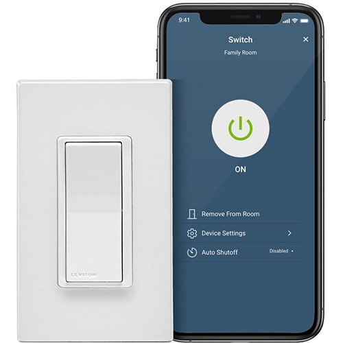 Leviton D215S-1BW Decora Smart Wi-Fi (2nd Gen) 15A Switch