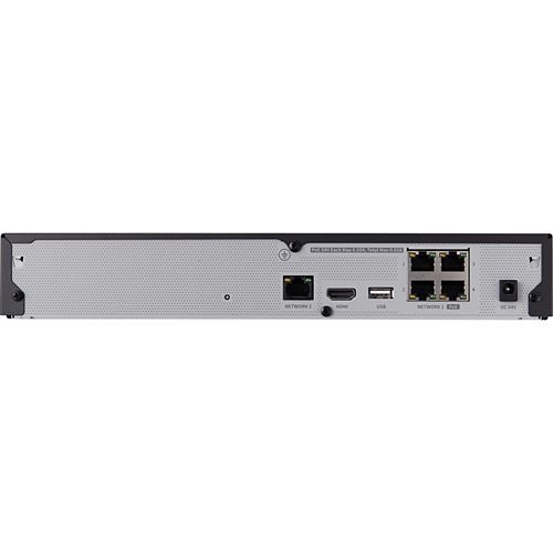 Hanwha QRN-430S WiseNet 4-Channel 4K NVR with 4 PoE/PoE+ Ports, 35W PoE Budget, HDD Not Included