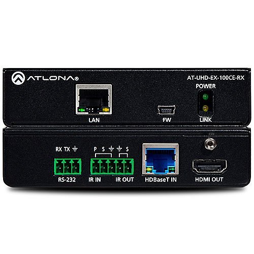 Atlona 4K/UHD HDMI Over 100M HDBaseT Receiver with Ethernet, Control and PoE