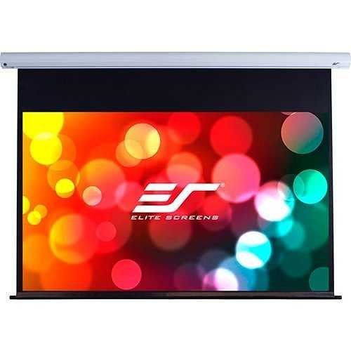 Elite Screens SK150XHW-E12 Saker 150" MaxWhite FG Electric Motorized Projector Screen with 12" Drop, 16:9