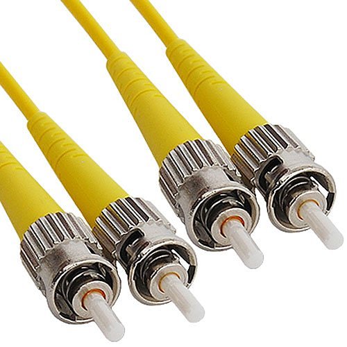 ICC ST-ST Duplex Single-mode 9/125 (OS2) Fiber Optic Patch Cable in Yellow