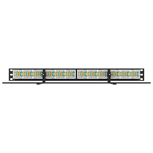 Ortronics SP6AU24 24-Port CAT6A Flat Patch Panel, 2U RMS, Black